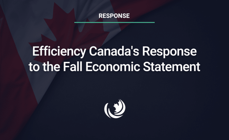 Efficiency Canada's Response to the Fall Economic Statement